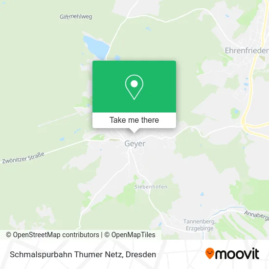 Карта Schmalspurbahn Thumer Netz
