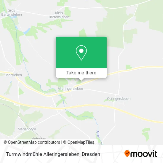Карта Turmwindmühle Alleringersleben