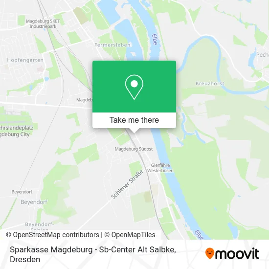 Карта Sparkasse Magdeburg - Sb-Center Alt Salbke