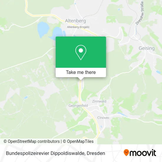 Карта Bundespolizeirevier Dippoldiswalde