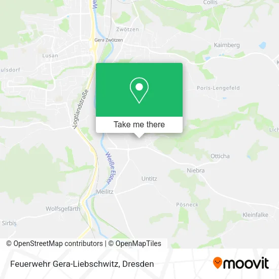 Карта Feuerwehr Gera-Liebschwitz