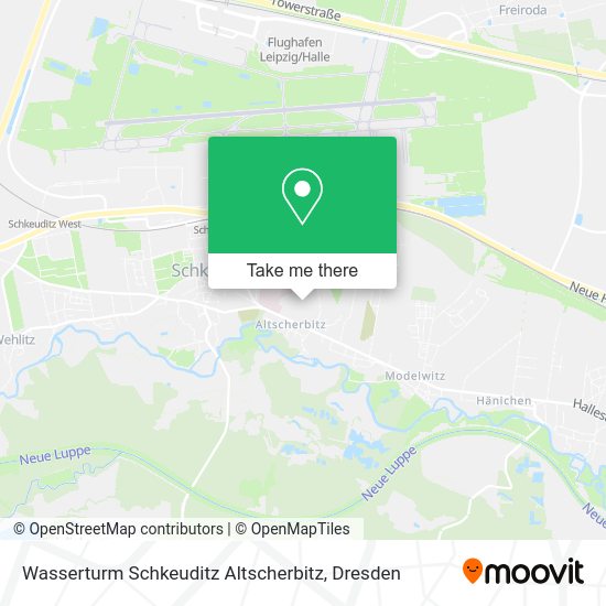 Карта Wasserturm Schkeuditz Altscherbitz