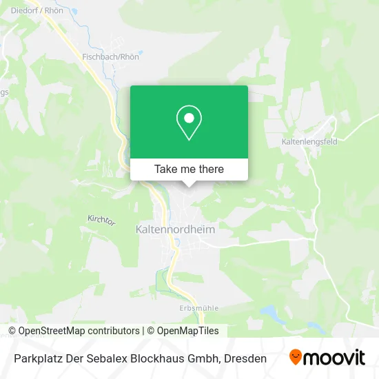 Карта Parkplatz Der Sebalex Blockhaus Gmbh