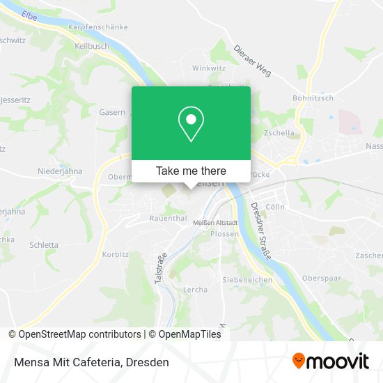 Карта Mensa Mit Cafeteria