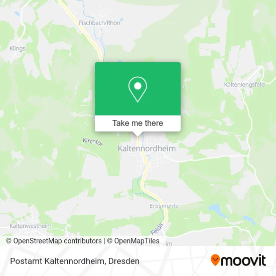 Карта Postamt Kaltennordheim