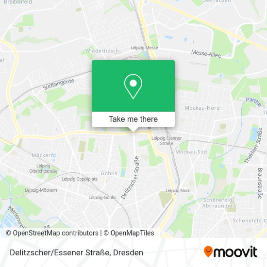 Карта Delitzscher/Essener Straße