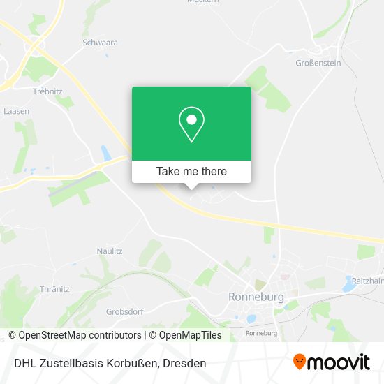 Карта DHL Zustellbasis Korbußen