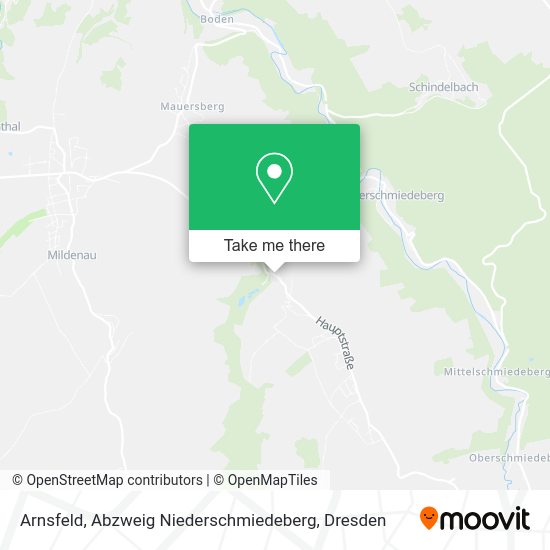 Карта Arnsfeld, Abzweig Niederschmiedeberg