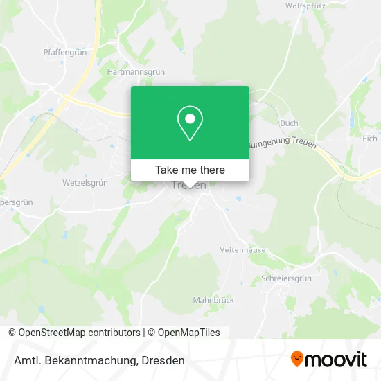 Карта Amtl. Bekanntmachung