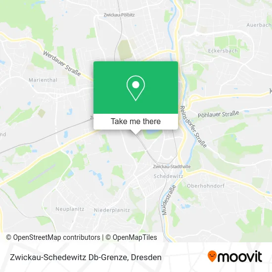 Карта Zwickau-Schedewitz Db-Grenze