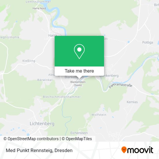 Карта Med Punkt Rennsteig