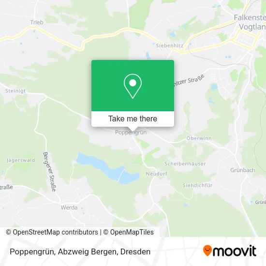 Poppengrün, Abzweig Bergen map