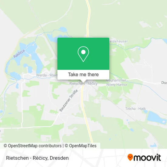 Rietschen - Rěčicy map