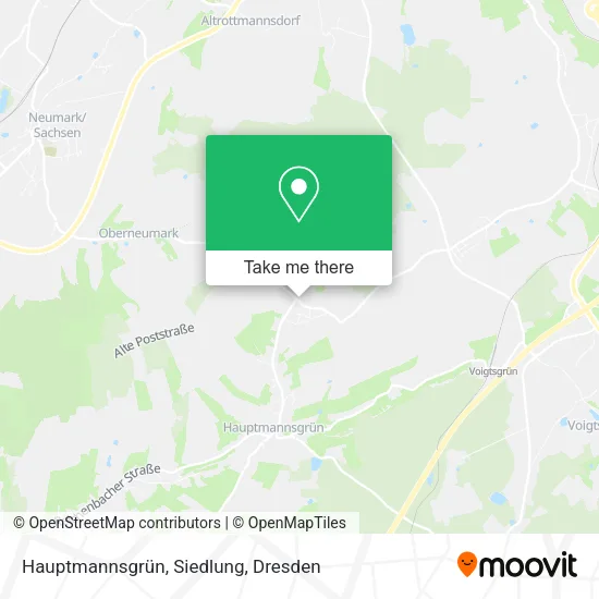 Карта Hauptmannsgrün, Siedlung