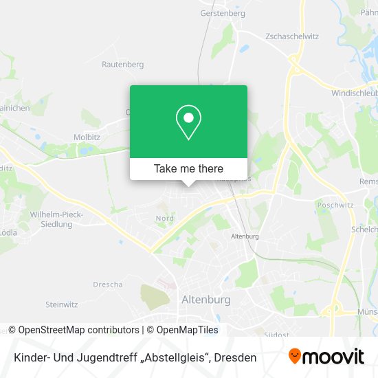 Карта Kinder- Und Jugendtreff „Abstellgleis“