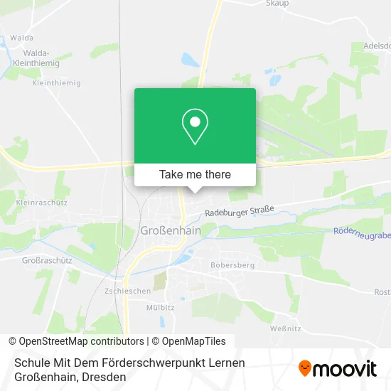 Карта Schule Mit Dem Förderschwerpunkt Lernen Großenhain