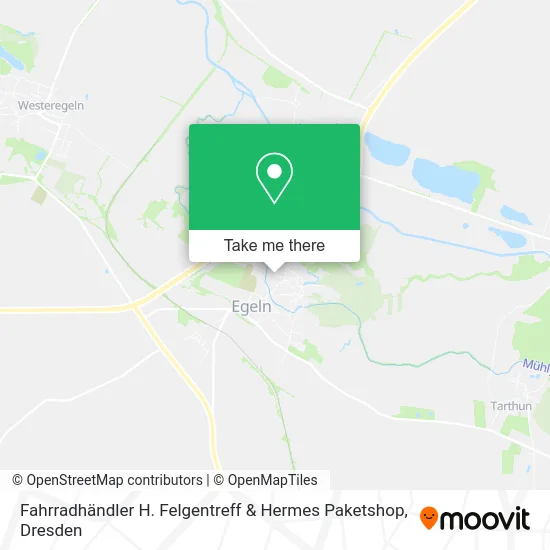 Карта Fahrradhändler H. Felgentreff & Hermes Paketshop