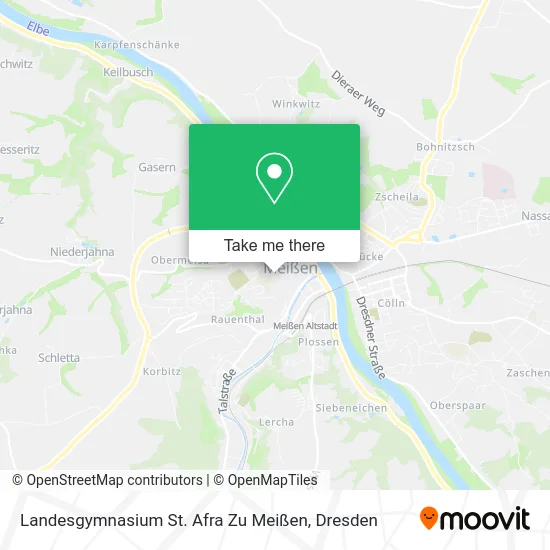 Карта Landesgymnasium St. Afra Zu Meißen
