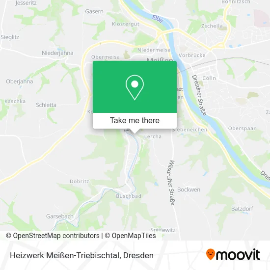 Карта Heizwerk Meißen-Triebischtal