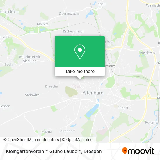 Карта Kleingartenverein "" Grüne Laube ""