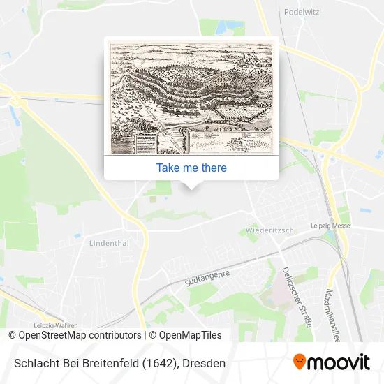 Карта Schlacht Bei Breitenfeld (1642)