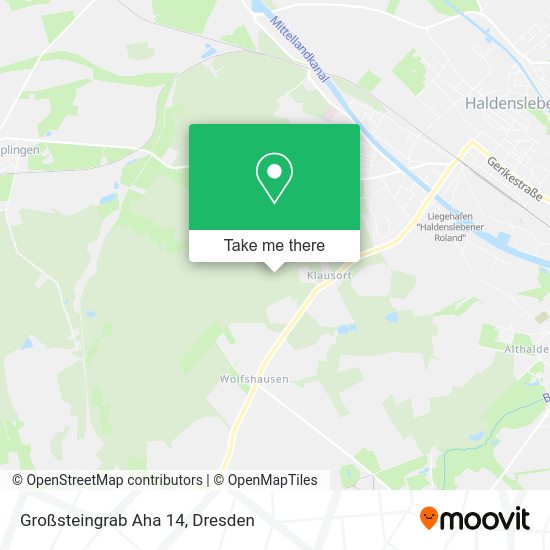 Карта Großsteingrab Aha 14