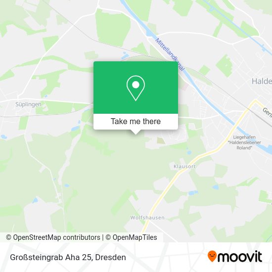 Карта Großsteingrab Aha 25