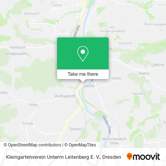 Карта Kleingartenverein Unterm Leitenberg E. V.