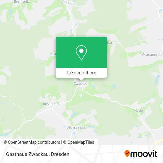 Карта Gasthaus Zwackau