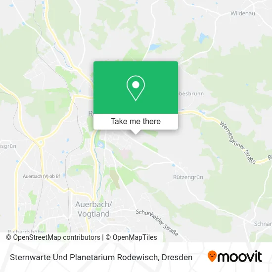 Карта Sternwarte Und Planetarium Rodewisch