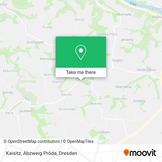 Карта Kaisitz, Abzweig Pröda