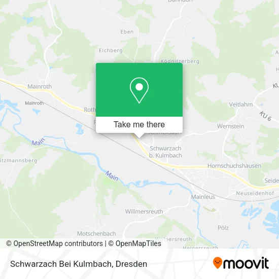 Карта Schwarzach Bei Kulmbach