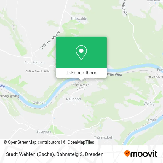 Карта Stadt Wehlen (Sachs), Bahnsteig 2