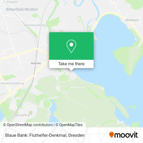 Карта Blaue Bank: Fluthelfer-Denkmal