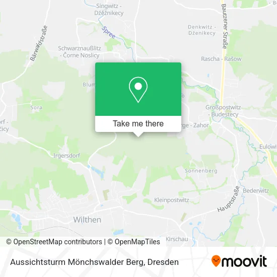 Карта Aussichtsturm Mönchswalder Berg