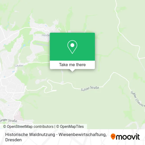 Карта Historische Waldnutzung - Wiesenbewirtschaftung