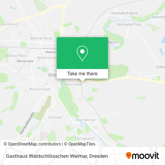Карта Gasthaus Waldschlösschen Weimar