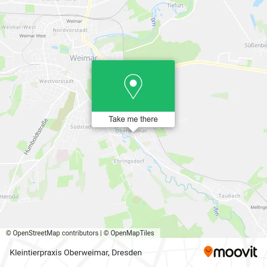 Карта Kleintierpraxis Oberweimar