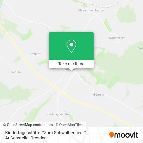 Карта Kindertagesstätte ""Zum Schwalbennest"" - Außenstelle