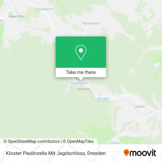 Карта Kloster Paulinzella Mit Jagdschloss