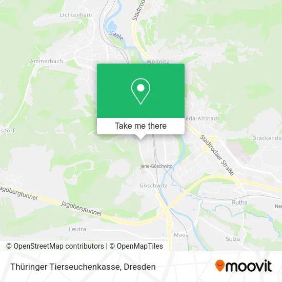 Карта Thüringer Tierseuchenkasse