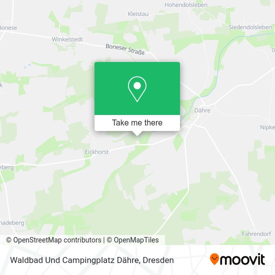 Карта Waldbad Und Campingplatz Dähre