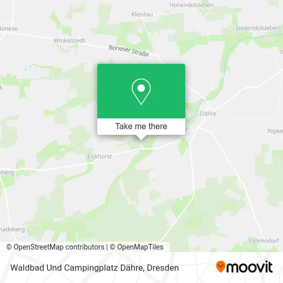 Карта Waldbad Und Campingplatz Dähre