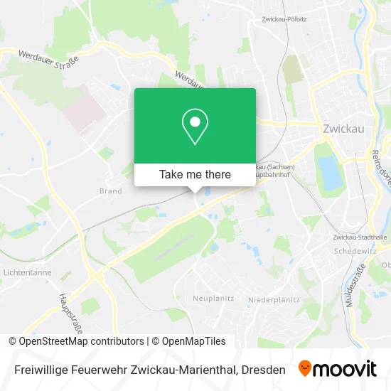 Карта Freiwillige Feuerwehr Zwickau-Marienthal