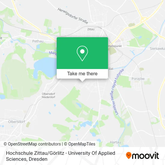 Карта Hochschule Zittau / Görlitz - University Of Applied Sciences