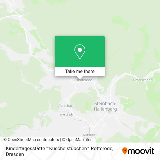 Карта Kindertagesstätte ""Kuschelstübchen"" Rotterode