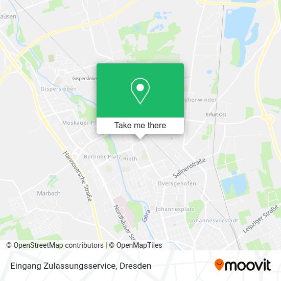 Карта Eingang Zulassungsservice