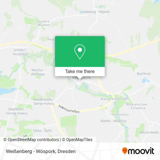 Карта Weißenberg - Wóspork