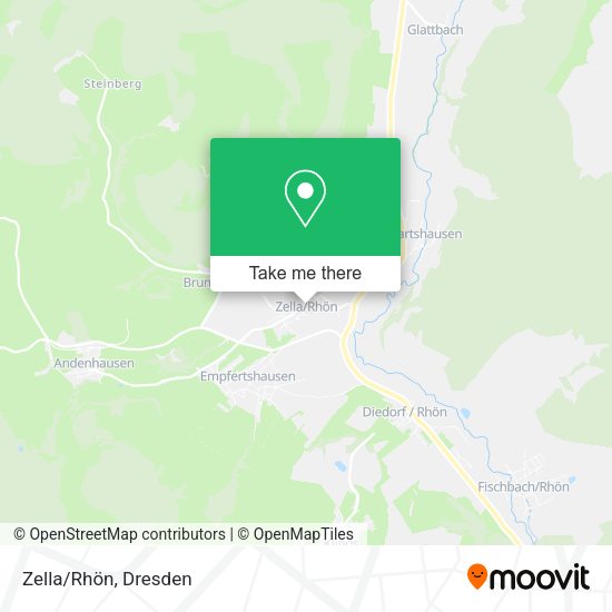 Карта Zella/Rhön