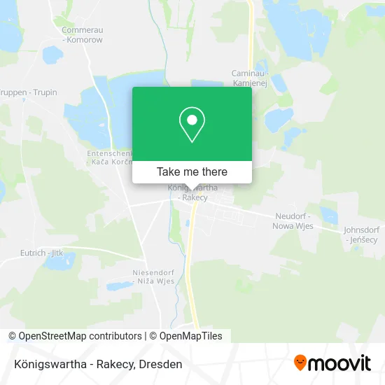 Карта Königswartha - Rakecy